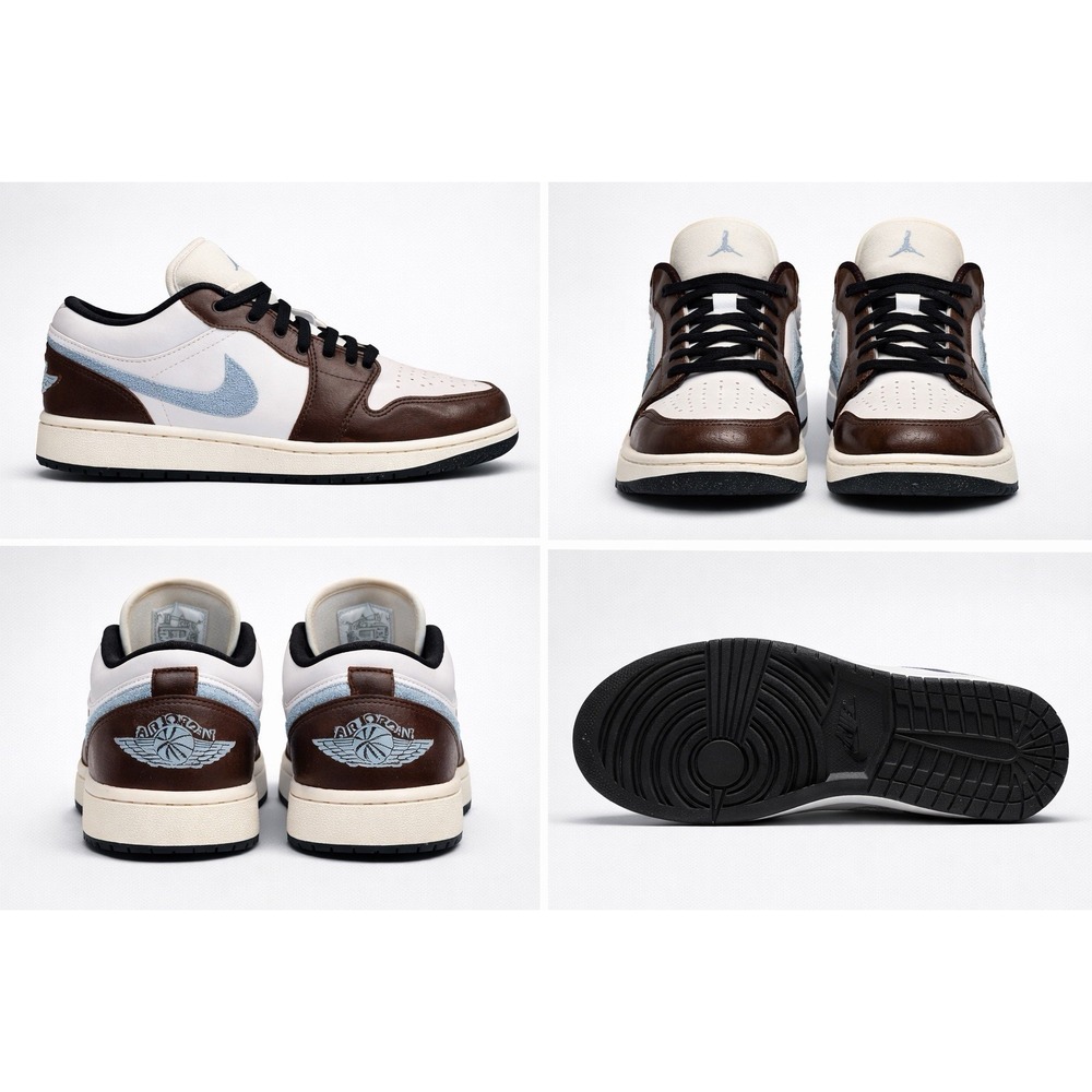 Size 7.5 - Air Jordan 1 Retro SE Low Brown Blue Grey